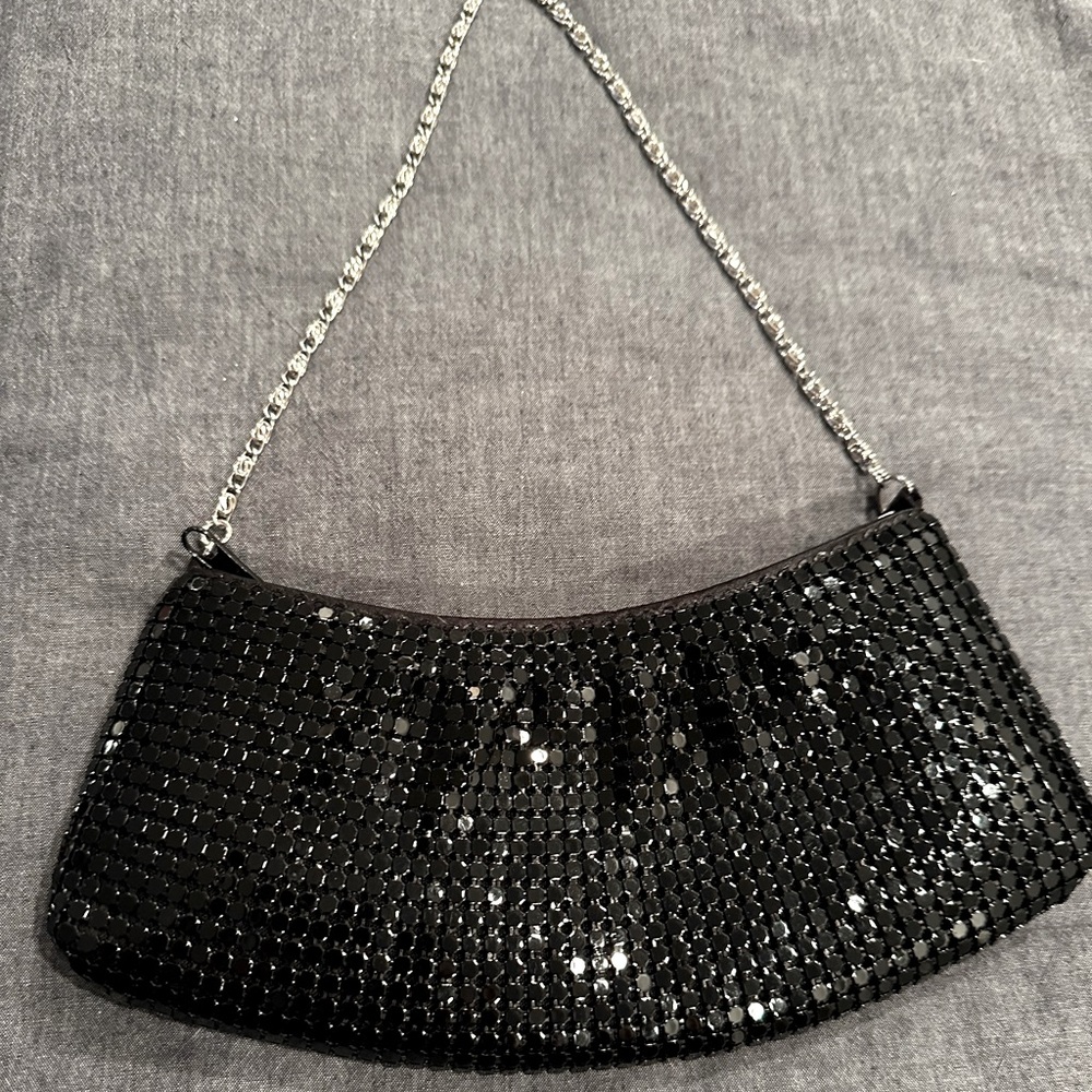 Black sequin small purse